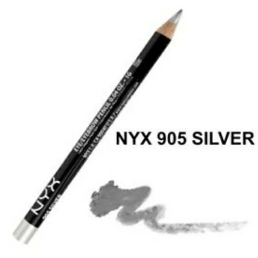3/$12🌼SILVER NYX Cosmetics Slim Eye/Eyebrow Pencil NWT - Picture 4 of 5